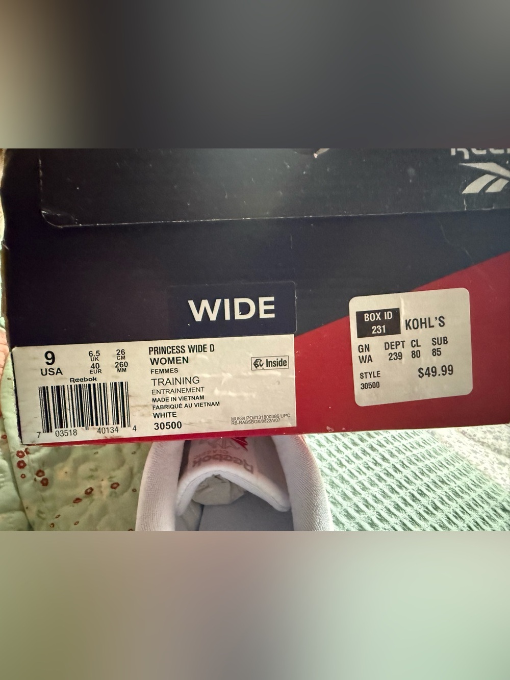Reebok Princess Wide D Women's Training Shoes - White 
Brand new in original box